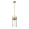 Z-Lite Fontaine 3 Light Pendant, Rubbed Brass & Clear 3035P9-RB - alternate 8